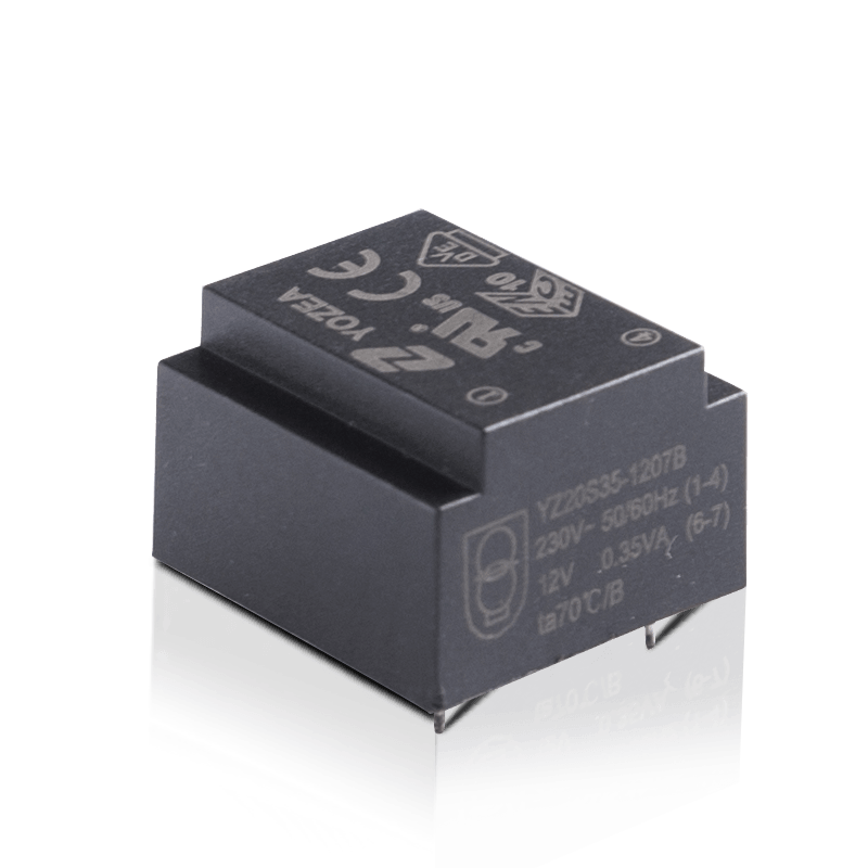 YZ20S35-1207B EE20 0,35 W 230 V a 12 V Transformador de montagem em placa de circuito impresso